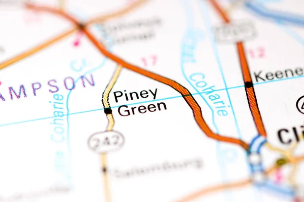 Piney Green Carolina Del Norte Eeuu Mapa — Foto de Stock