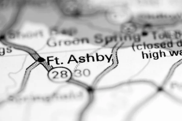 フィットアシュビー ウェストバージニア州 地理地図上のアメリカ — ストック写真