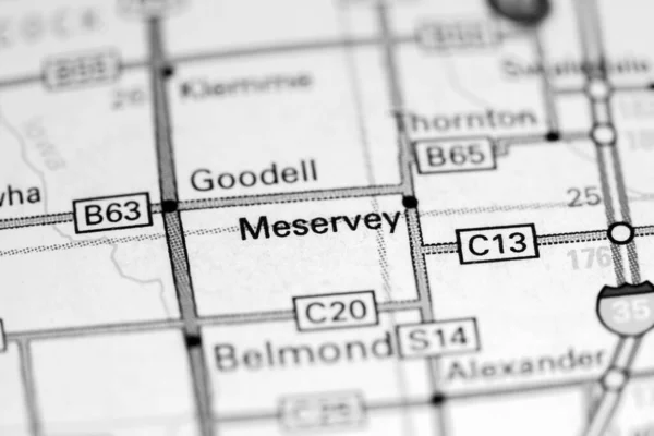 Meservey Iowa Eeuu Mapa — Foto de Stock