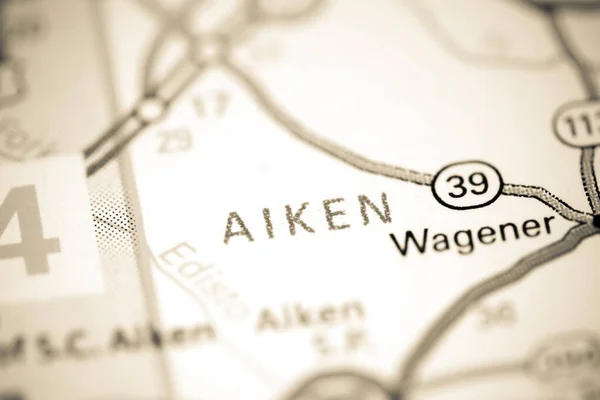 Aiken Augusta États Unis Sur Une Carte — Photo