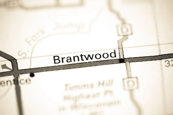 Brantwood Wisconsin Usa Een Kaart — Stockfoto