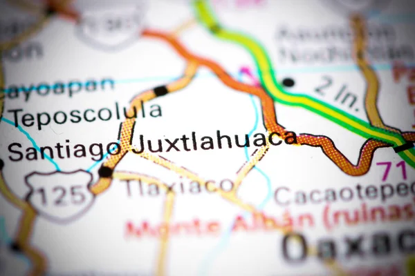 Santaigo Juxtlahuaca. Mexico on a map