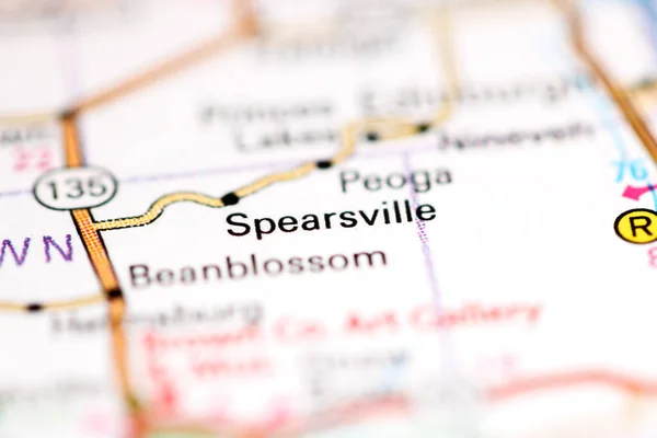 Spearsville Indiana Usa Mapě Geografie — Stock fotografie