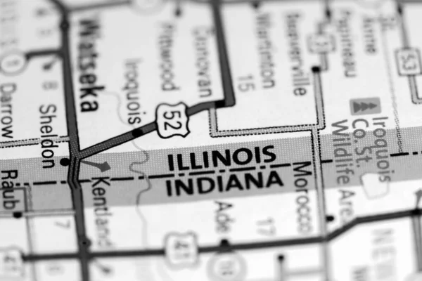 Illinois. Illinois. USA on a map