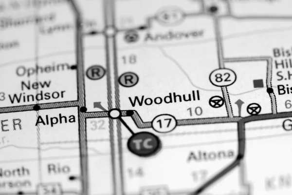 Woodhull Illinois Eeuu Mapa — Foto de Stock