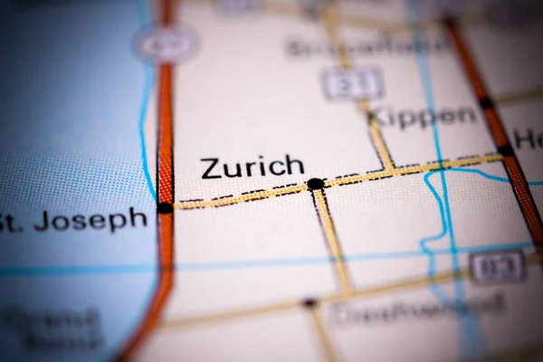 Zurich Canadá Mapa —  Fotos de Stock