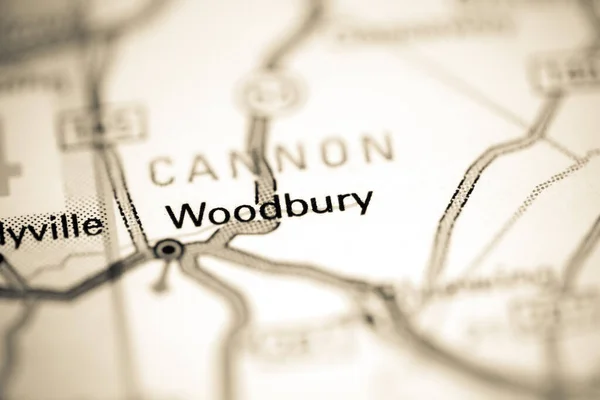 Woodbury Tennessee Eua Sobre Mapa Geografia — Fotografia de Stock