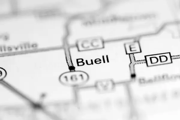 Buell Missouri Stati Uniti Una Mappa Geografica — Foto Stock