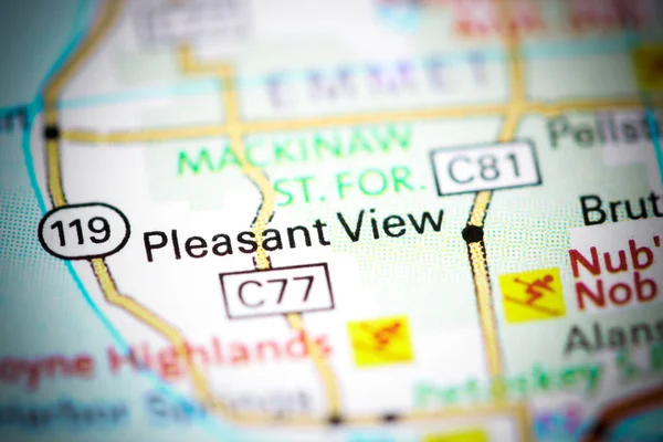 快適な眺め ミシガン州 地図上のアメリカ — ストック写真