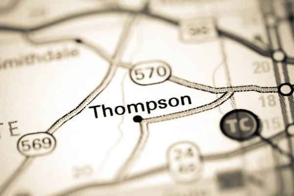 トンプソンだ ミシシッピ州 地図上のアメリカ — ストック写真