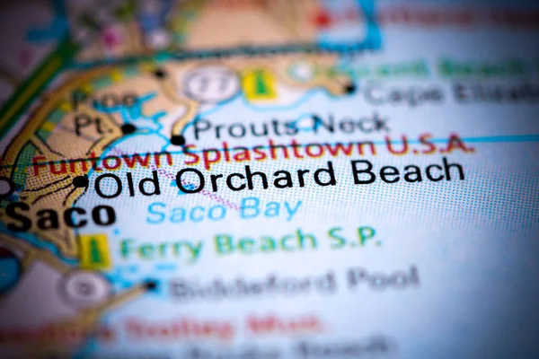 Old Orchard Beach Maine Eeuu Mapa — Foto de Stock