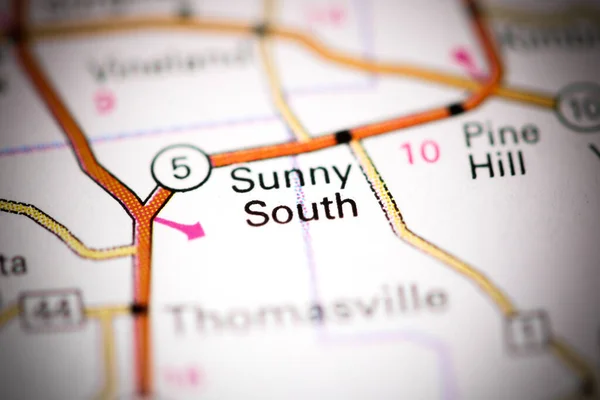 Güneşli Güney Alabama Abd Haritada — Stok fotoğraf