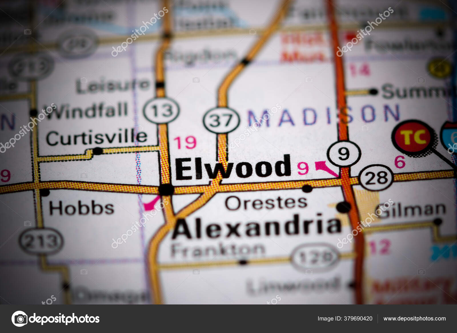 Elwood Indiana Map