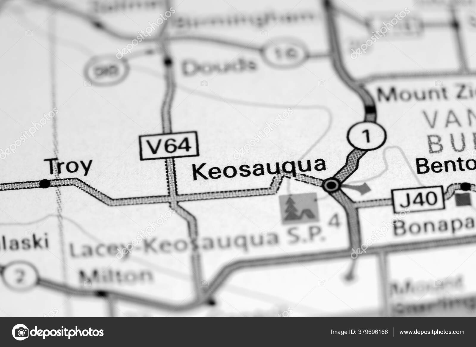 Keosauqua Iowa Usa Map — Stock Photo © aliceinwonderland2020 379696166