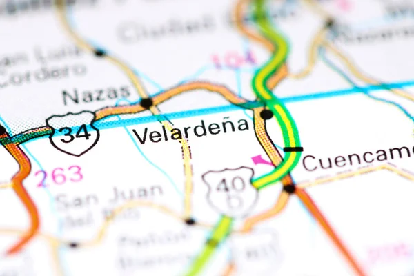 Velardena México Sobre Mapa — Fotografia de Stock