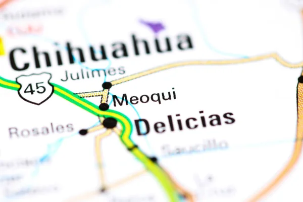 Meoqui México Mapa — Foto de Stock