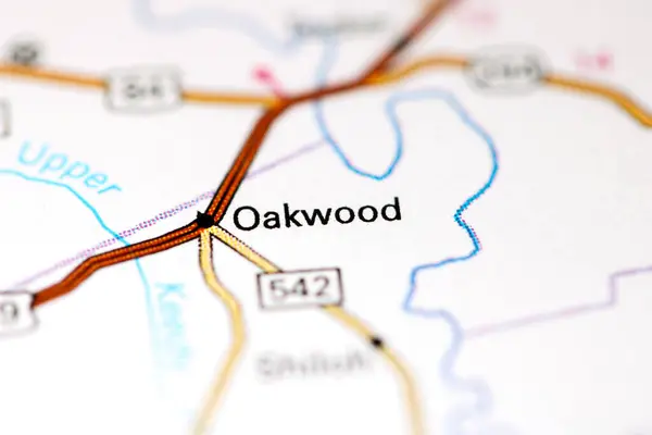 Oakwood Texas Usa Map — Stock Photo, Image