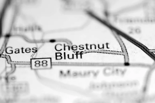 Chestnut Bluff Tennessee Eeuu Mapa Geográfico — Foto de Stock