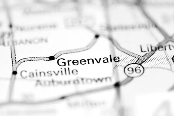 Greenvale Tennessee Eua Sobre Mapa Geografia — Fotografia de Stock