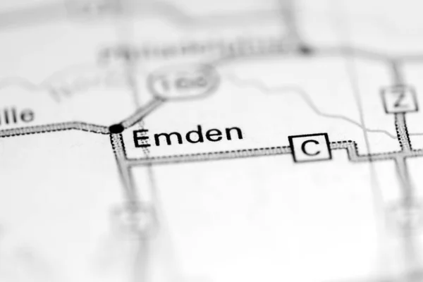 Emden Missouri Usa Auf Einer Geografischen Karte — Stockfoto