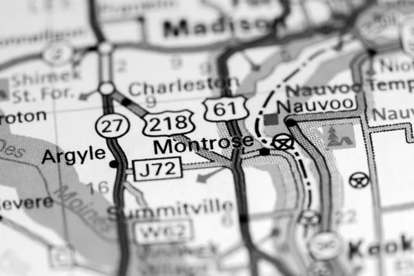 Montrose Iowa Eeuu Mapa —  Fotos de Stock