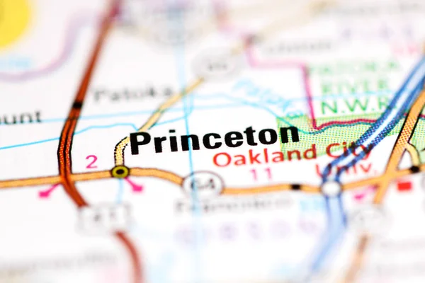 Princeton Indiana Usa Auf Einer Geografischen Karte — Stockfoto