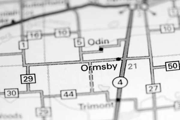 Ormsby Minnesota Usa Auf Einer Karte — Stockfoto