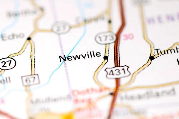 Newville Alabama Eua Sobre Mapa — Fotografia de Stock