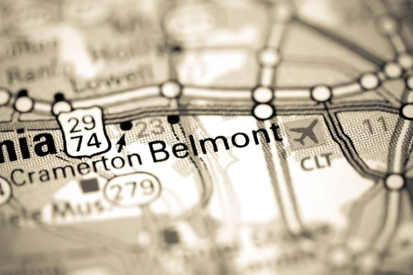 Det Belmont Nordcarolina Usa Karta — Stockfoto
