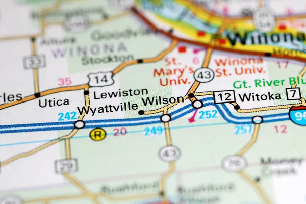 Wilson Iowa Eua Sobre Mapa — Fotografia de Stock