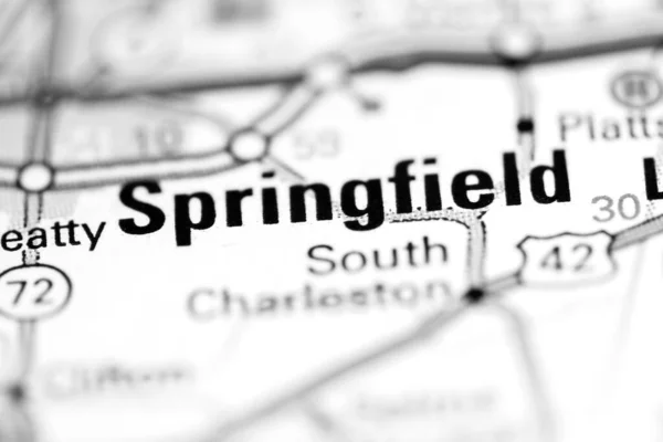 Springfield Ohio Usa Mapě Geografie — Stock fotografie