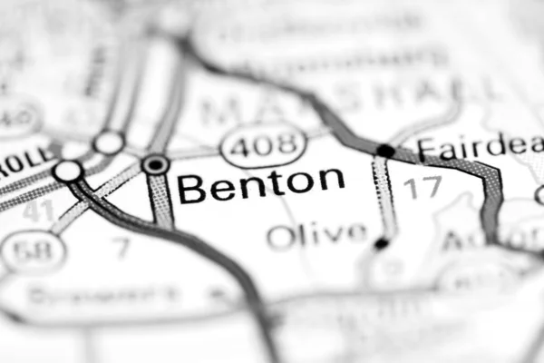 Benton Kentucky Eua Sobre Mapa Geografia — Fotografia de Stock