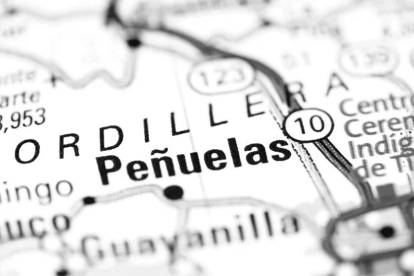 Penuelas Puerto Rico Mapa — Foto de Stock