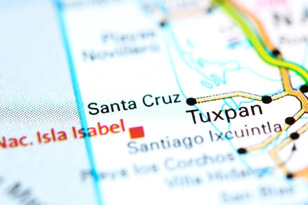Santa Cruz. Mexico on a map