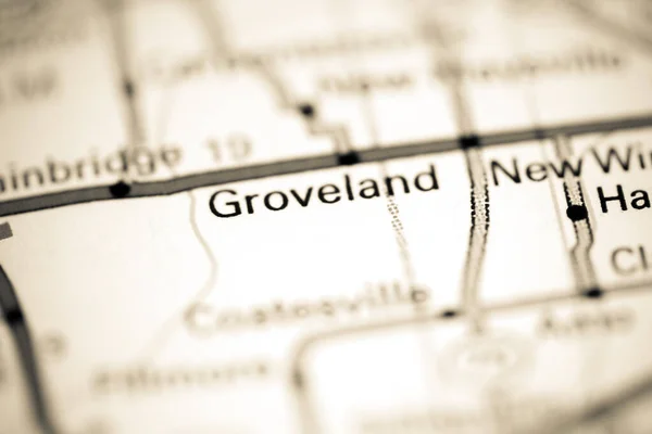 Groveland Indiana Eua Sobre Mapa Geografia — Fotografia de Stock