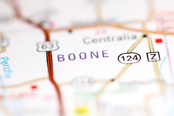 Boone Missouri Abd Coğrafya Haritasında — Stok fotoğraf