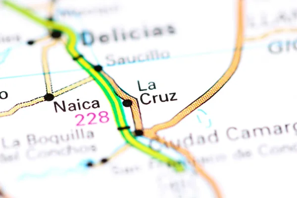 La Cruz. Mexico on a map