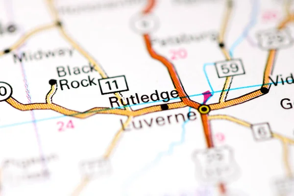 Rutledge Alabama Stati Uniti Una Mappa — Foto Stock