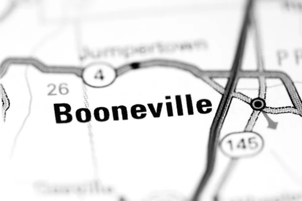 Booneville Mississippi Abd Haritada — Stok fotoğraf