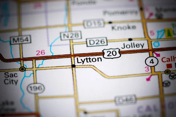 Lytton Iowa Eeuu Mapa — Foto de Stock