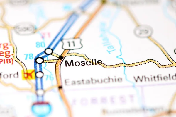 Moselle Mississippi Eeuu Mapa —  Fotos de Stock