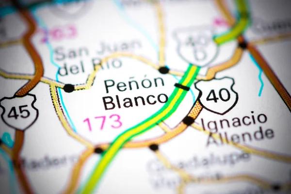 Penon Blanco. Mexico on a map