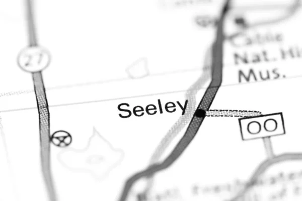 シーリー ウィスコンシン州 地図上のアメリカ — ストック写真