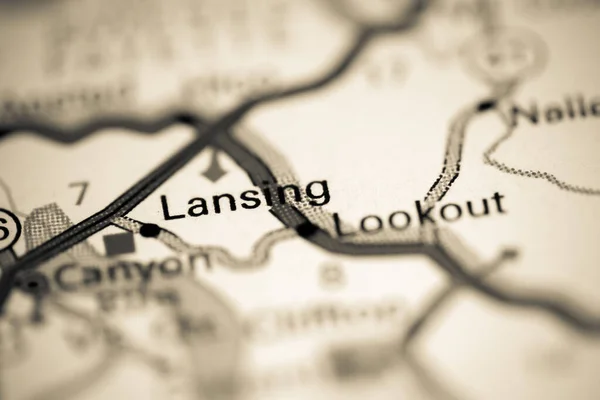 Lansing Virginia Occidentale Stati Uniti Una Mappa Geografica — Foto Stock