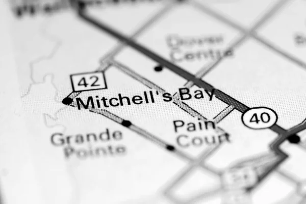 ミッチェル湾だ 地図上のカナダ — ストック写真