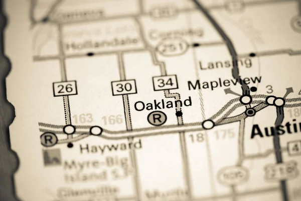 Oakland Iowa Usa Mapě — Stock fotografie