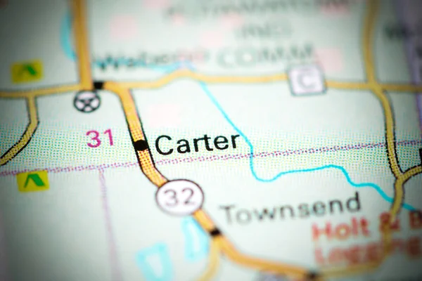 Carter Wisconsin Eeuu Mapa — Foto de Stock