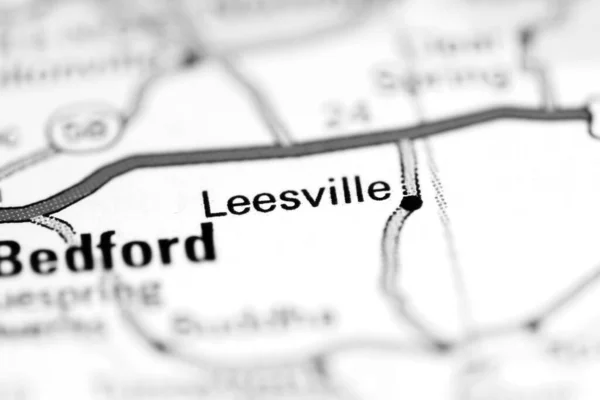 Leesville Indiana Eeuu Mapa Geográfico — Foto de Stock