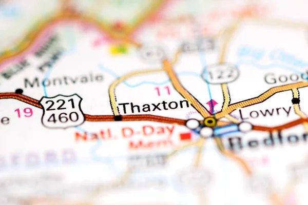 Thaxtone Virginie Usa Mapě Geografie — Stock fotografie