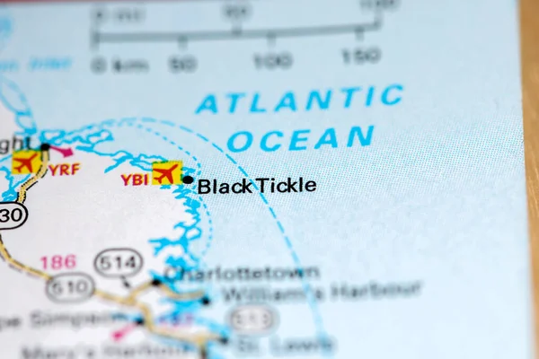 Black Tickle. Canada on a map